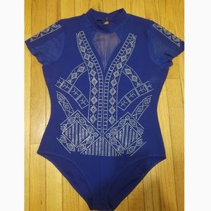 Blue bodysuit